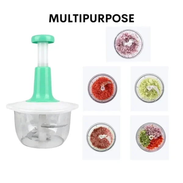 MANUAL HAND PUSH CHOPPER | MULTI-FUNTIONAL VEGETABLE MEAT GRINDER GRATER, CHOPPER (RANDOM COLOR)