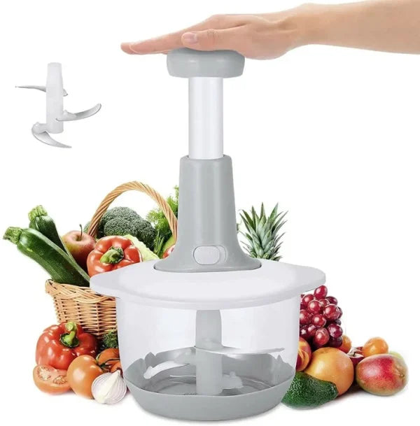 MANUAL HAND PUSH CHOPPER | MULTI-FUNTIONAL VEGETABLE MEAT GRINDER GRATER, CHOPPER (RANDOM COLOR)