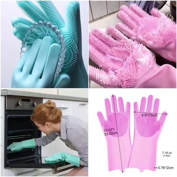 PAIR OF SILICON DISHWASHING GLOVES | HOUSE HOLD WASHING AIRFACT