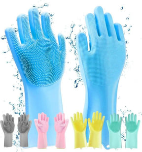 PAIR OF SILICON DISHWASHING GLOVES | HOUSE HOLD WASHING AIRFACT